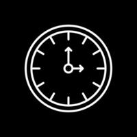 relógio linha invertido ícone Projeto vetor