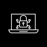 cyber segurança linha invertido ícone Projeto vetor