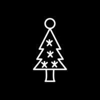 Natal árvore linha invertido ícone Projeto vetor