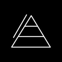 pirâmide gráficos linha invertido ícone Projeto vetor