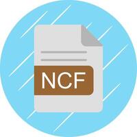 ncf Arquivo formato plano círculo ícone Projeto vetor
