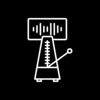 metrônomo linha invertido ícone Projeto vetor