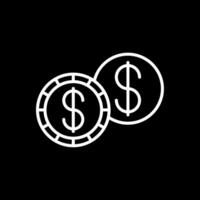 dólar linha invertido ícone Projeto vetor