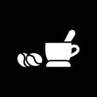 café glifo invertido ícone Projeto vetor