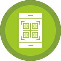 qr código glifo vencimento círculo ícone Projeto vetor