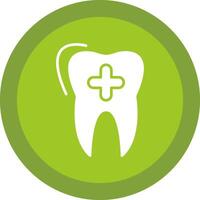 dental Cuidado glifo vencimento círculo ícone Projeto vetor