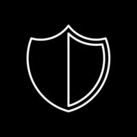 escudo linha invertido ícone Projeto vetor