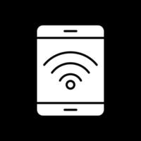 Wi-fi glifo invertido ícone Projeto vetor