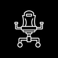 jogos cadeira linha invertido ícone Projeto vetor