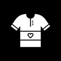 camisa glifo invertido ícone Projeto vetor