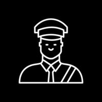 personalizadas Policial linha invertido ícone Projeto vetor