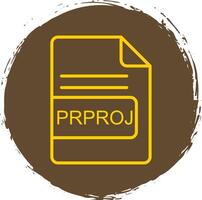 prproj Arquivo formato linha gradiente ícone Projeto vetor