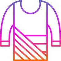 suéter linha gradiente ícone Projeto vetor