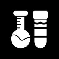 laboratório frasco glifo invertido ícone Projeto vetor