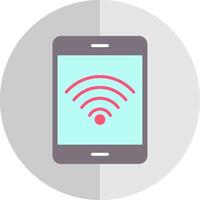 Wi-fi sinal plano escala ícone Projeto vetor