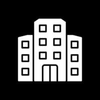 apartamentos glifo invertido ícone Projeto vetor