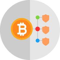 bitcoin blockchain plano escala ícone Projeto vetor