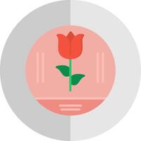 tulipa plano escala ícone Projeto vetor