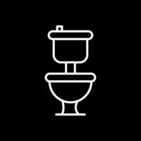 banheiro linha invertido ícone Projeto vetor