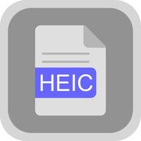 heic Arquivo formato plano volta canto ícone Projeto vetor