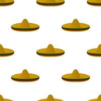 ilustração no tema padrão sombrero de chapéus mexicanos vetor