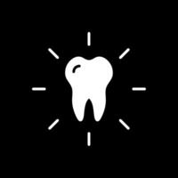 dental Cuidado glifo invertido ícone Projeto vetor