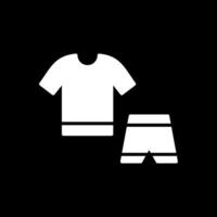 exercite-se roupas glifo invertido ícone Projeto vetor