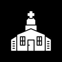 Igreja glifo invertido ícone Projeto vetor