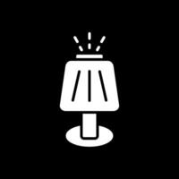 mesa luminária glifo invertido ícone Projeto vetor