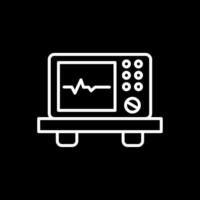 ecg dispositivo linha invertido ícone Projeto vetor