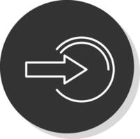 Conecte-se linha sombra círculo ícone Projeto vetor