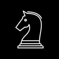 xadrez linha invertido ícone Projeto vetor