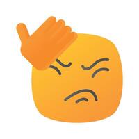 pegue isto criativo ícone do frustrado emoji, pronto para usar vetor