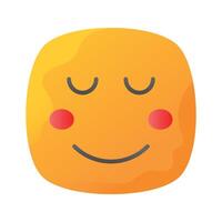 calma face emoji ícone, orgulhoso, legal expressões Projeto vetor