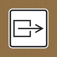 saída de saída sinal de símbolo não elétrico, ilustração vetorial, isolado na etiqueta de fundo branco. eps10