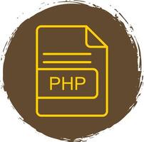 php Arquivo formato linha círculo adesivo ícone vetor