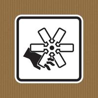 corte de dedos ou sinal de símbolo de ventilador do motor de mão isolado no fundo branco, ilustração vetorial vetor