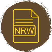 nrw Arquivo formato linha círculo adesivo ícone vetor