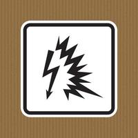 símbolo de flash de arco de sinal de alerta em fundo branco vetor