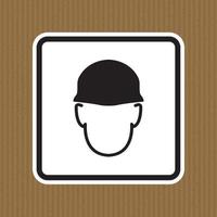 usar capacete símbolo de sinal isolado em fundo branco, ilustração vetorial eps.10 vetor