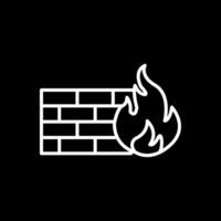 firewall linha invertido ícone Projeto vetor