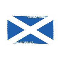 bandeira da escócia com pincel pintado de aquarela vetor