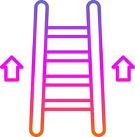 escada linha círculo adesivo ícone vetor