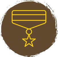 medalha linha círculo adesivo ícone vetor