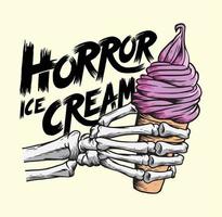 ilustração de sorvete de terror