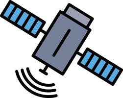 satélite linha preenchidas ícone vetor