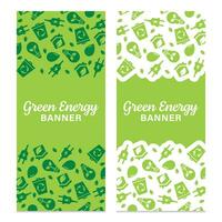 desenho de vetor de banner de energia verde