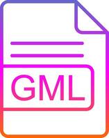 gml Arquivo formato linha gradiente ícone Projeto vetor