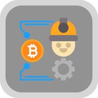 bitcoin construir plano volta canto ícone Projeto vetor