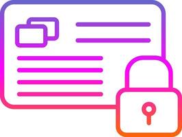seguro Forma de pagamento linha gradiente ícone Projeto vetor